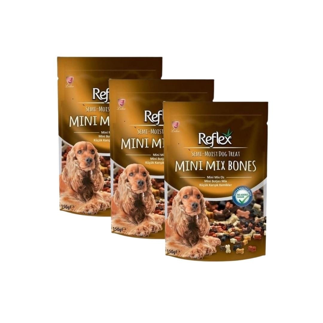 Reflex Küçük Karışık Kemikler Yarı Yumuşak Köpek Ödül Maması 150 Gr x 3
