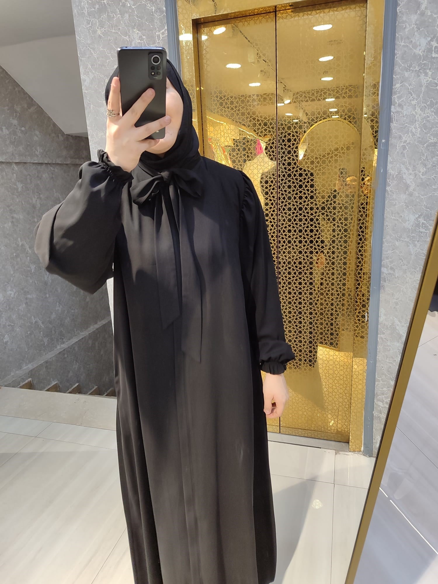 KADEEM MARKA DUBAİ İPEĞİ KUMAŞ BALON KOL FERACE