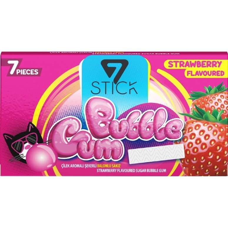 7 Stick Çilek Aromalı Sakız 14,5 Gr x24 lü Paket