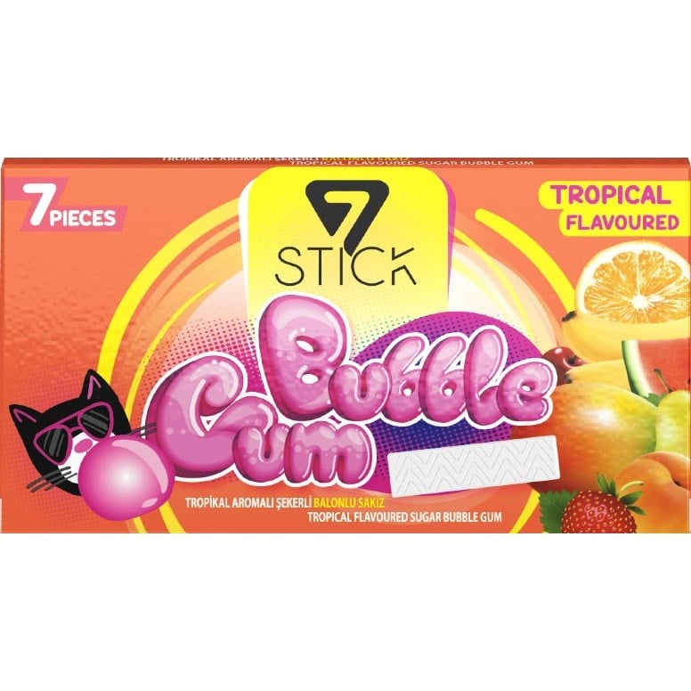 7 Stick Tropikal Aromalı Sakız 14,5 Gr x24 lü Paket