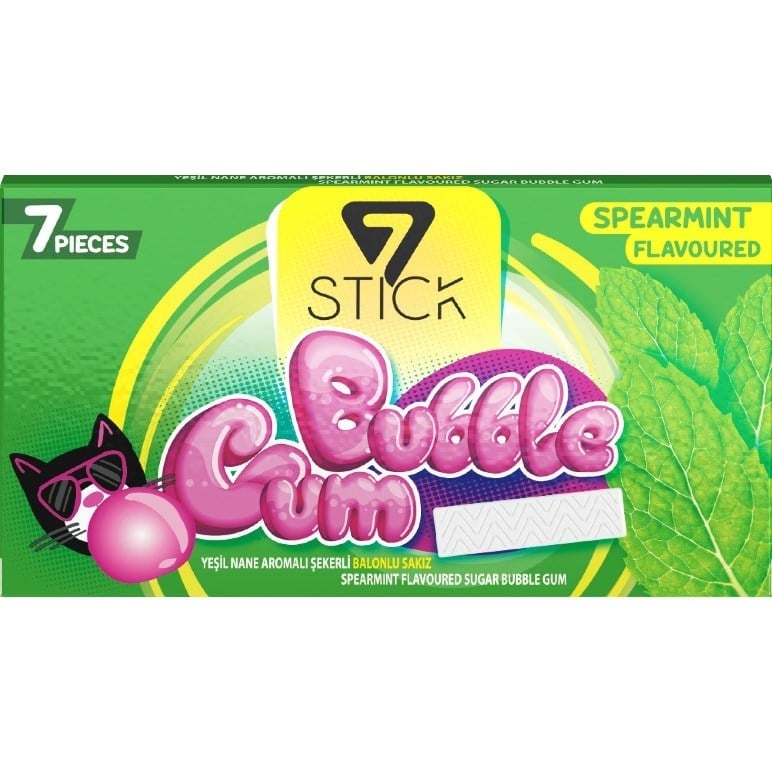 7 Stick Yeşil Nane Aromalı Sakız 14,5 Gr x24 lü Paket