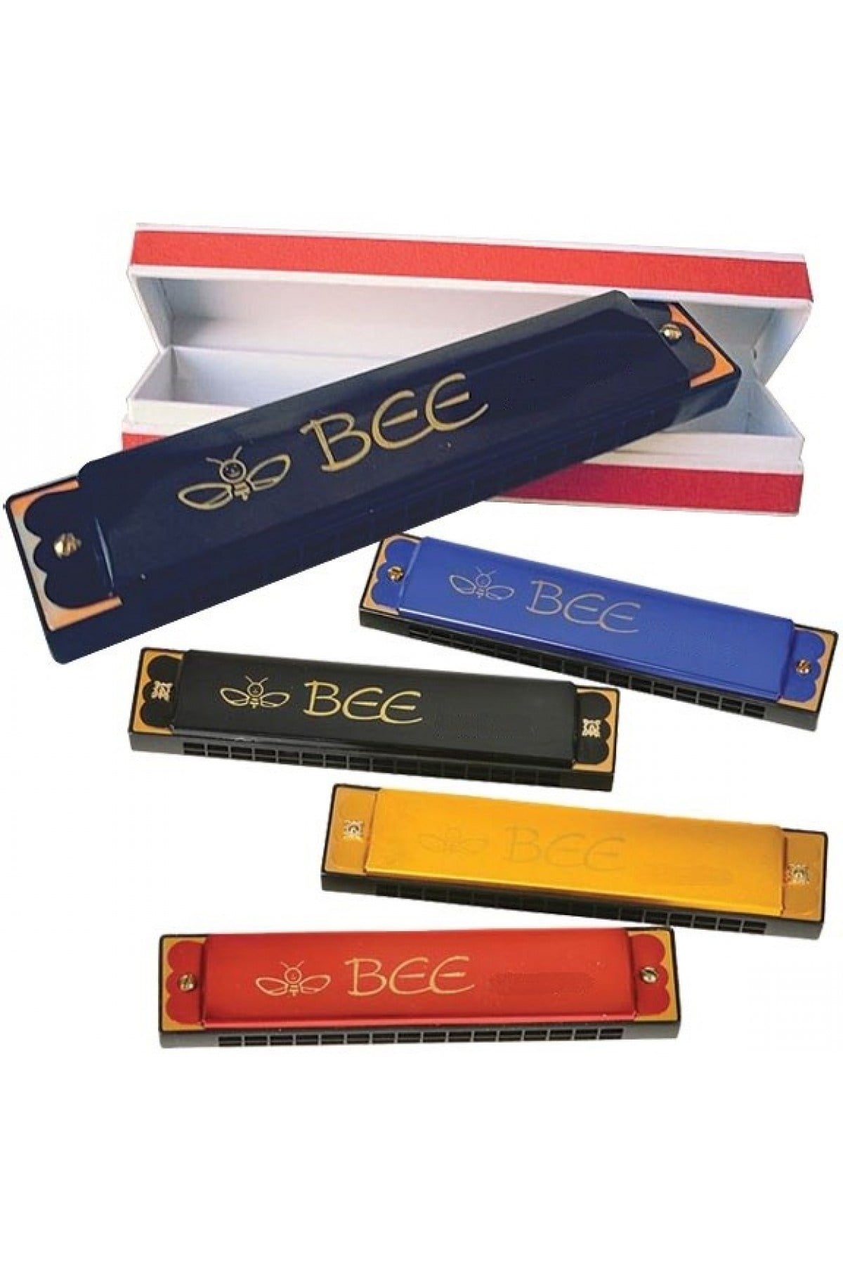 Bee Harmonica Mızıka 16 Delikli Aluminyum Gövde Karma Renk x12 li Paket