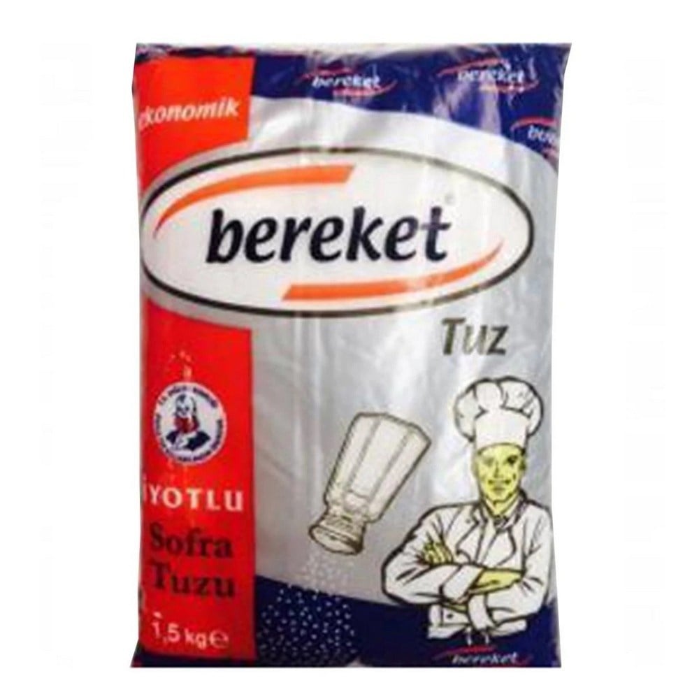 Bereket İnce Tuz 1,5 Kg x10 lu Koli