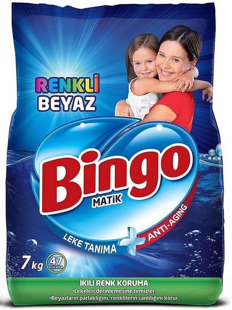 Bingo Matik 6 Kg Renkli Beyaz