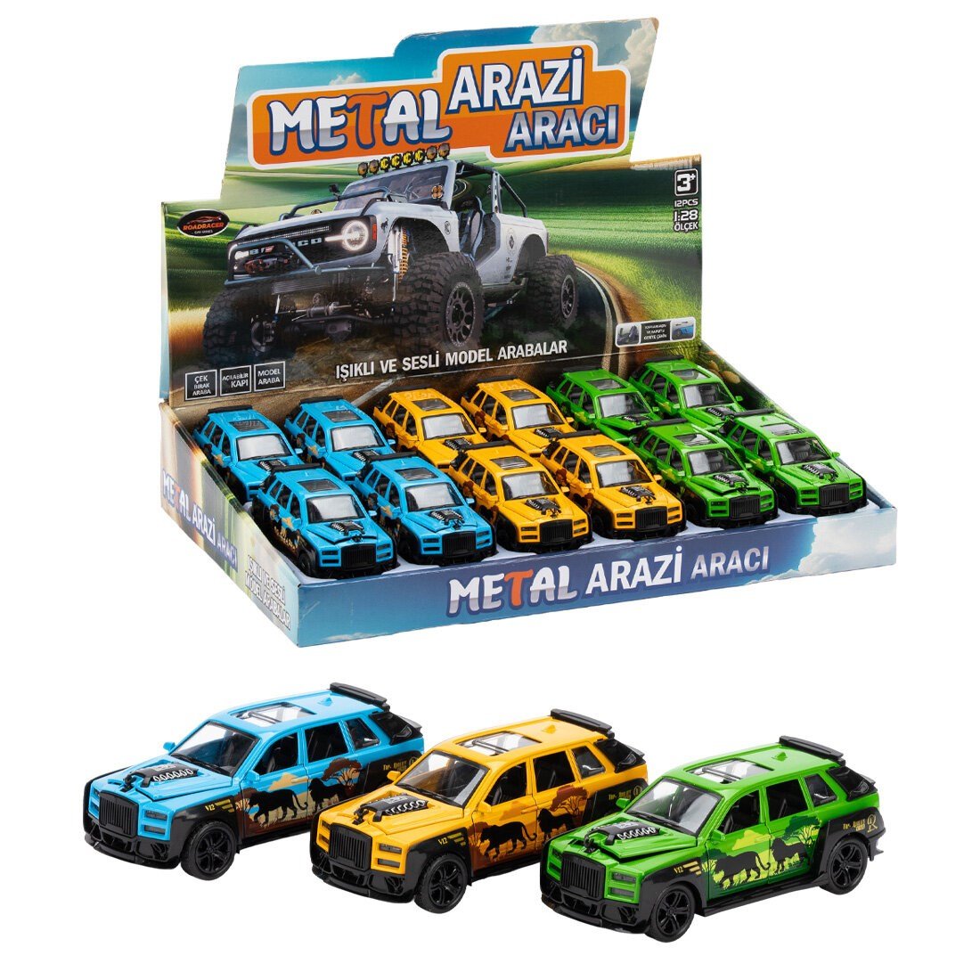 Can Toys Araba Çek Bırak Metal K632A14 x12 li Paket
