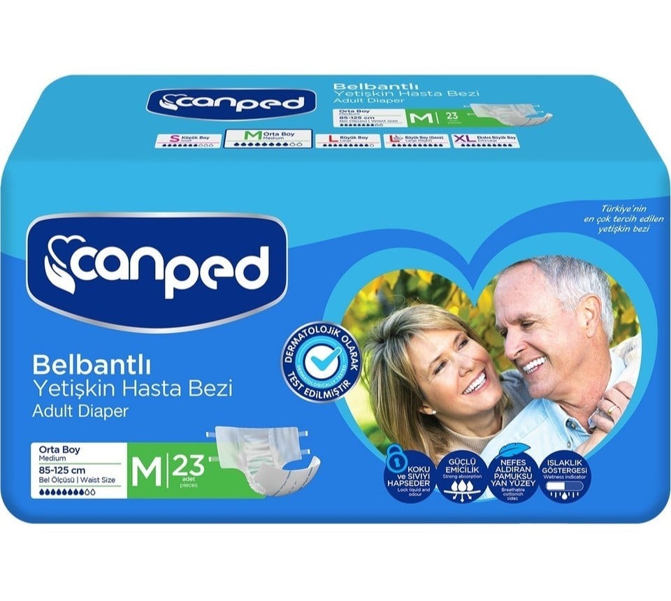 Canped Tekstil Yüzey Hasta Bezi Medium 23 lü Paket
