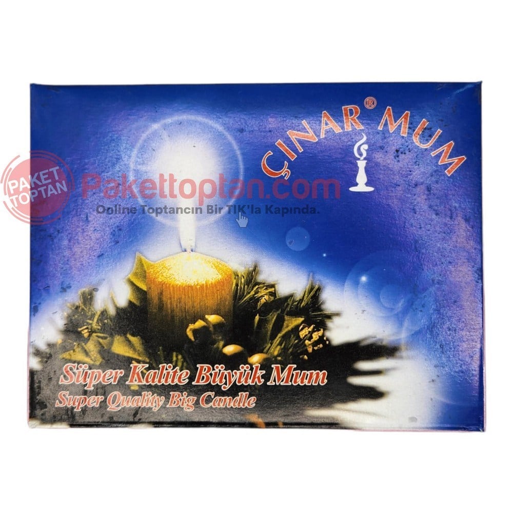 Çınar Büyük Mum 40 lı Paket (Boy 10 Cm)