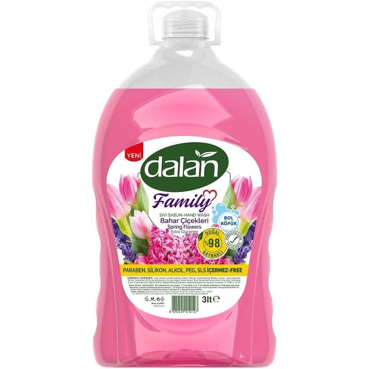 Dalan 3 Lt Sıvı Sabun Bahar Çiçekleri x4 lü Koli