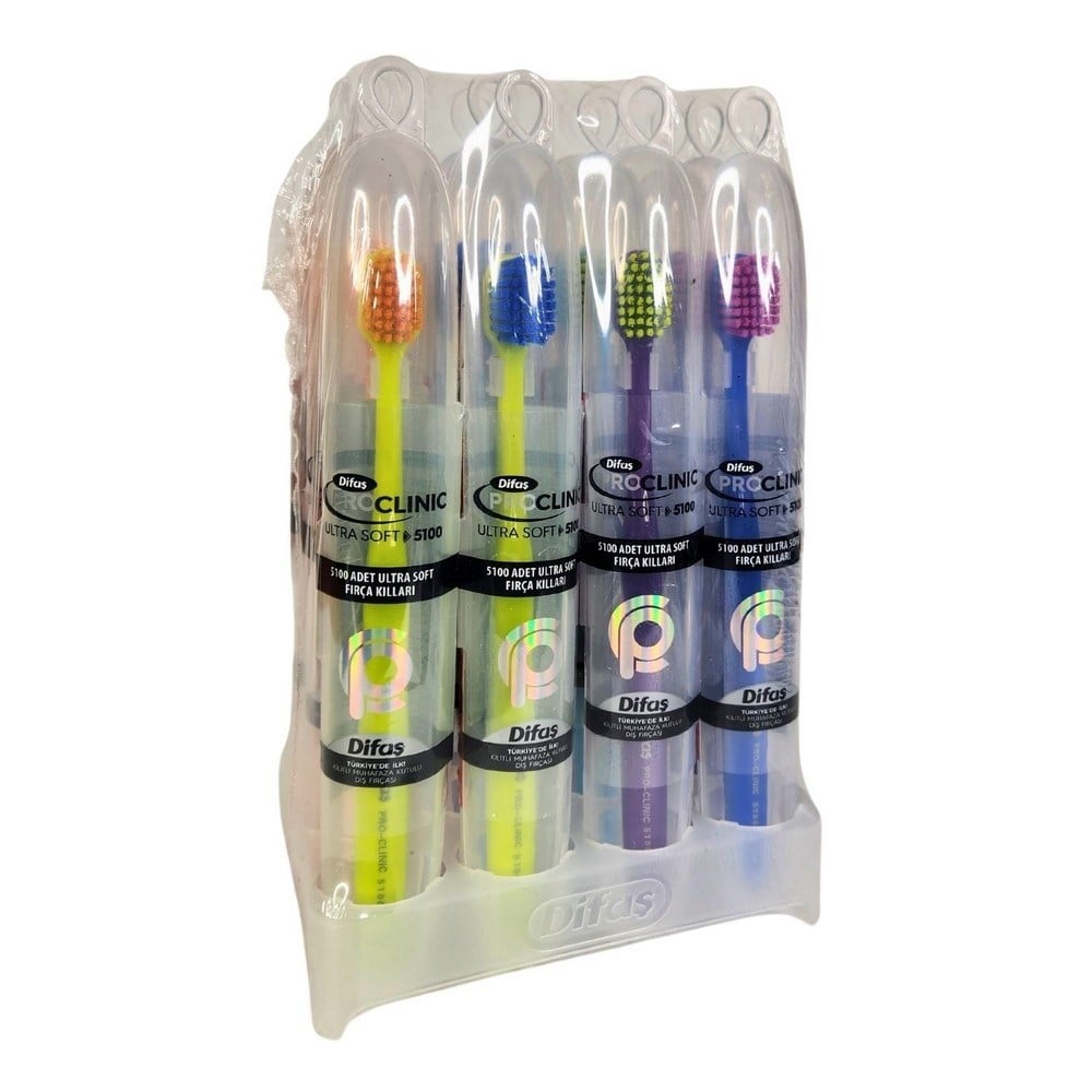 Difaş Pro Clinic Ultra Soft Diş Fırçası x12 li Paket