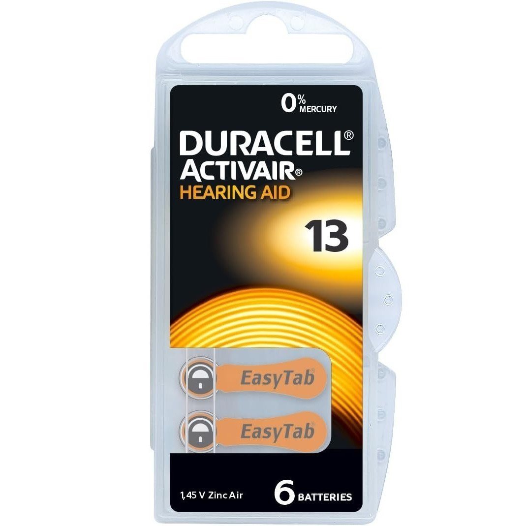 Duracell Hearing Aid 10 Numara 6 lı İşitme Cihazı Pili