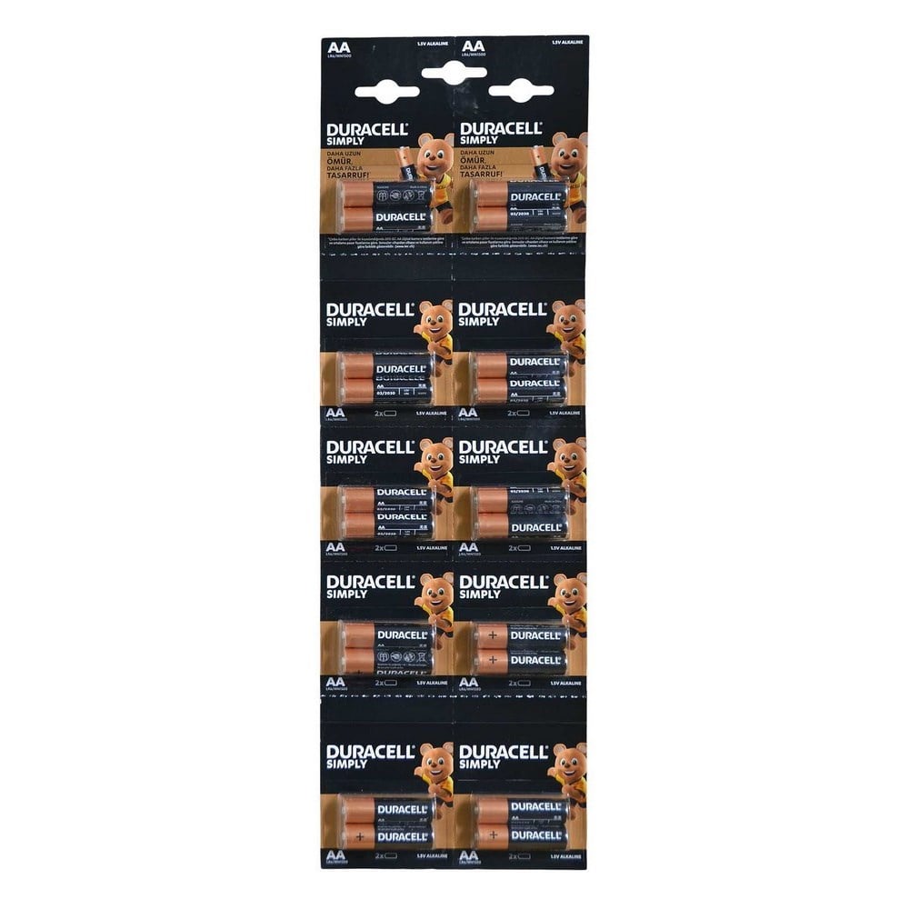 Duracell Simply 2 li Kalem Pil (AA) x10 lu Paket