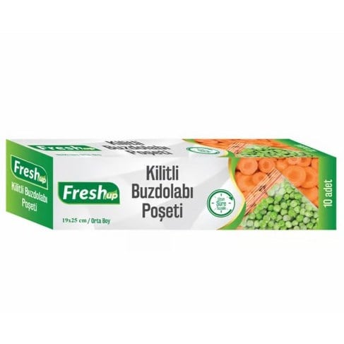 Fresh Up Kilitli Buzdolabı Poşeti Orta Boy 19x25 Cm 10 Adet