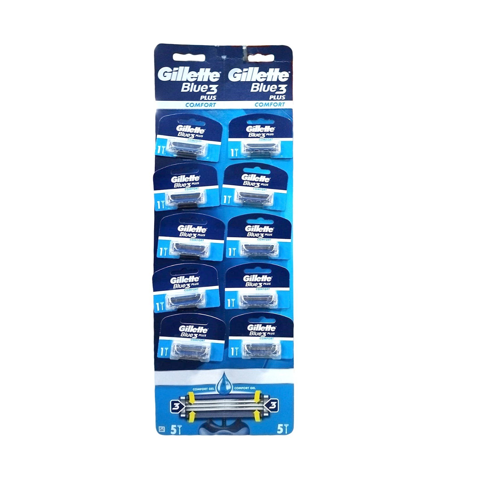 Gillette Blue 3 Plus 10 lu Kartela x10 lu Paket
