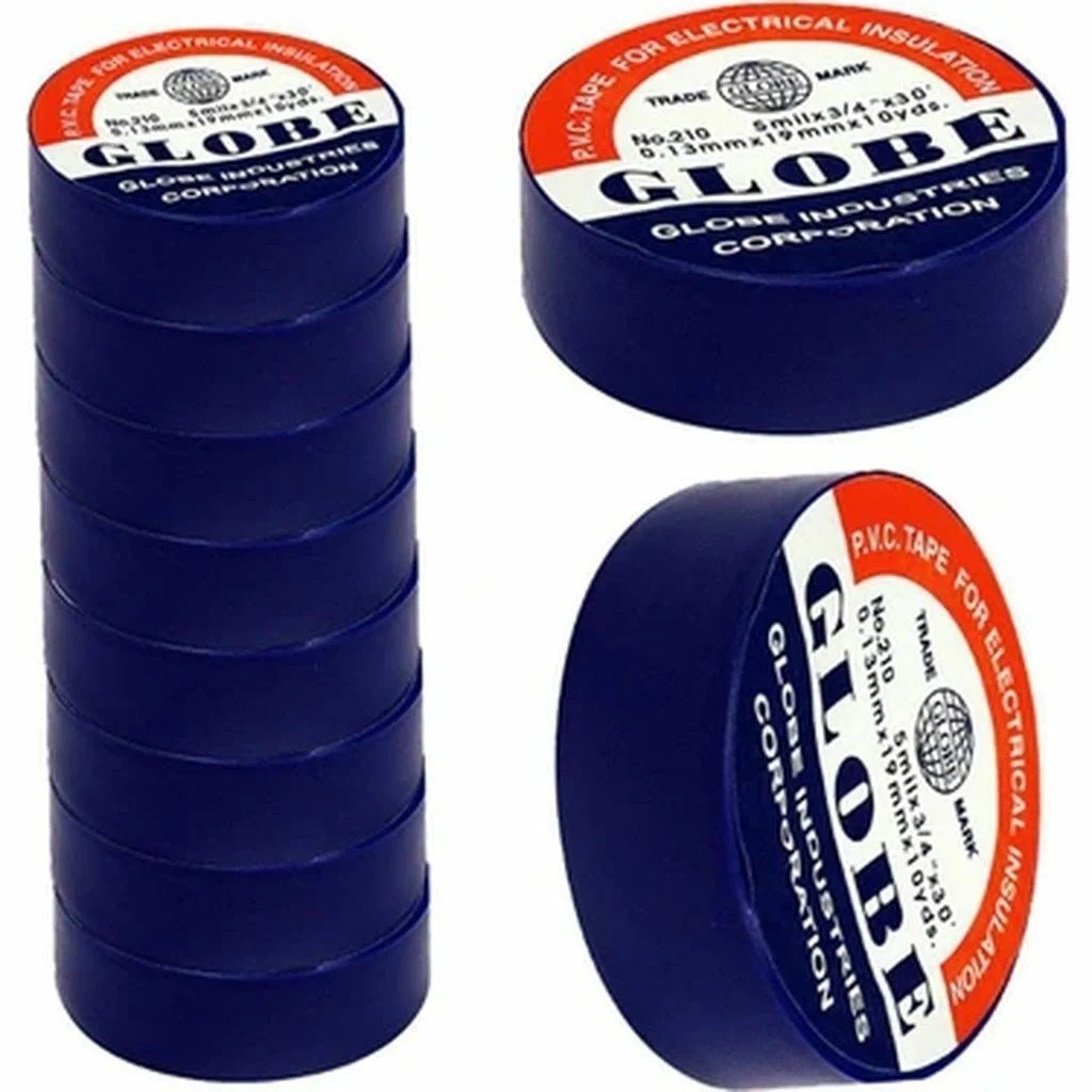 Globe Elektrik Bandı Mavi 19 mm - 10 Yard 10 lu Paket