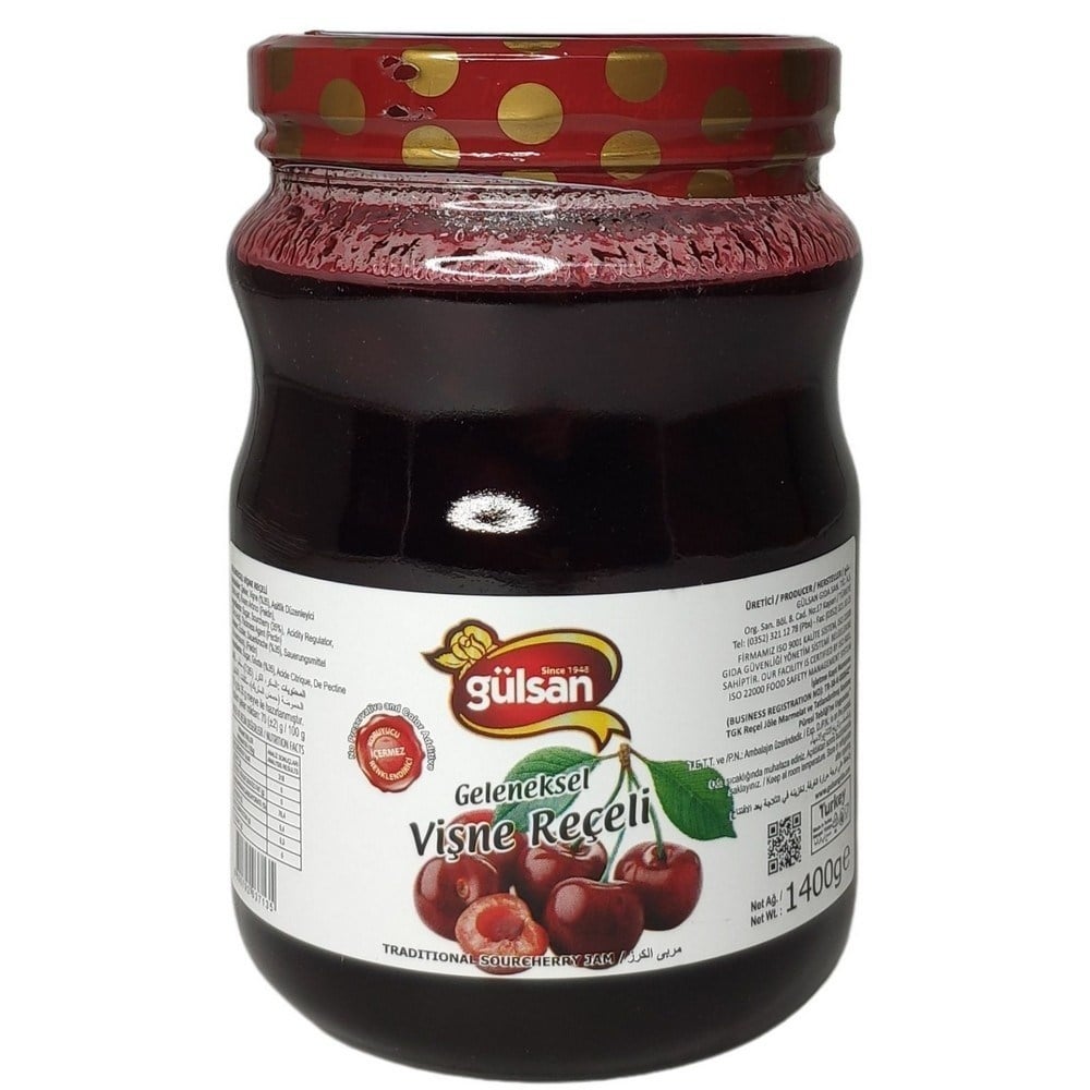 Gülsan 1400 gr Cam Vişne Reçeli x6 lı Koli