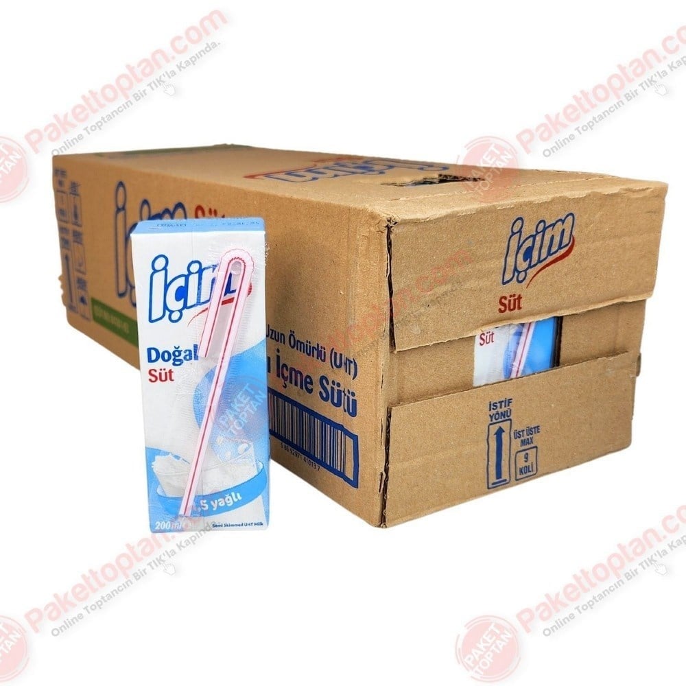 İçim Süt 200 Ml Yarım Yağlı x27 li Koli