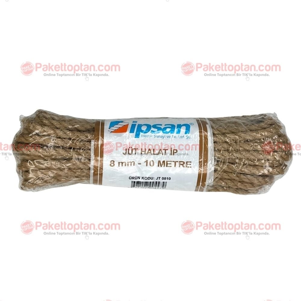 İpsan Jüt Halat İpi 8 Mm 10 Metre JT-0810