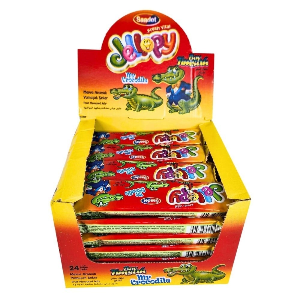 Jellopy Timsah Yumuşak Şeker 20 Gr x24 lü Paket