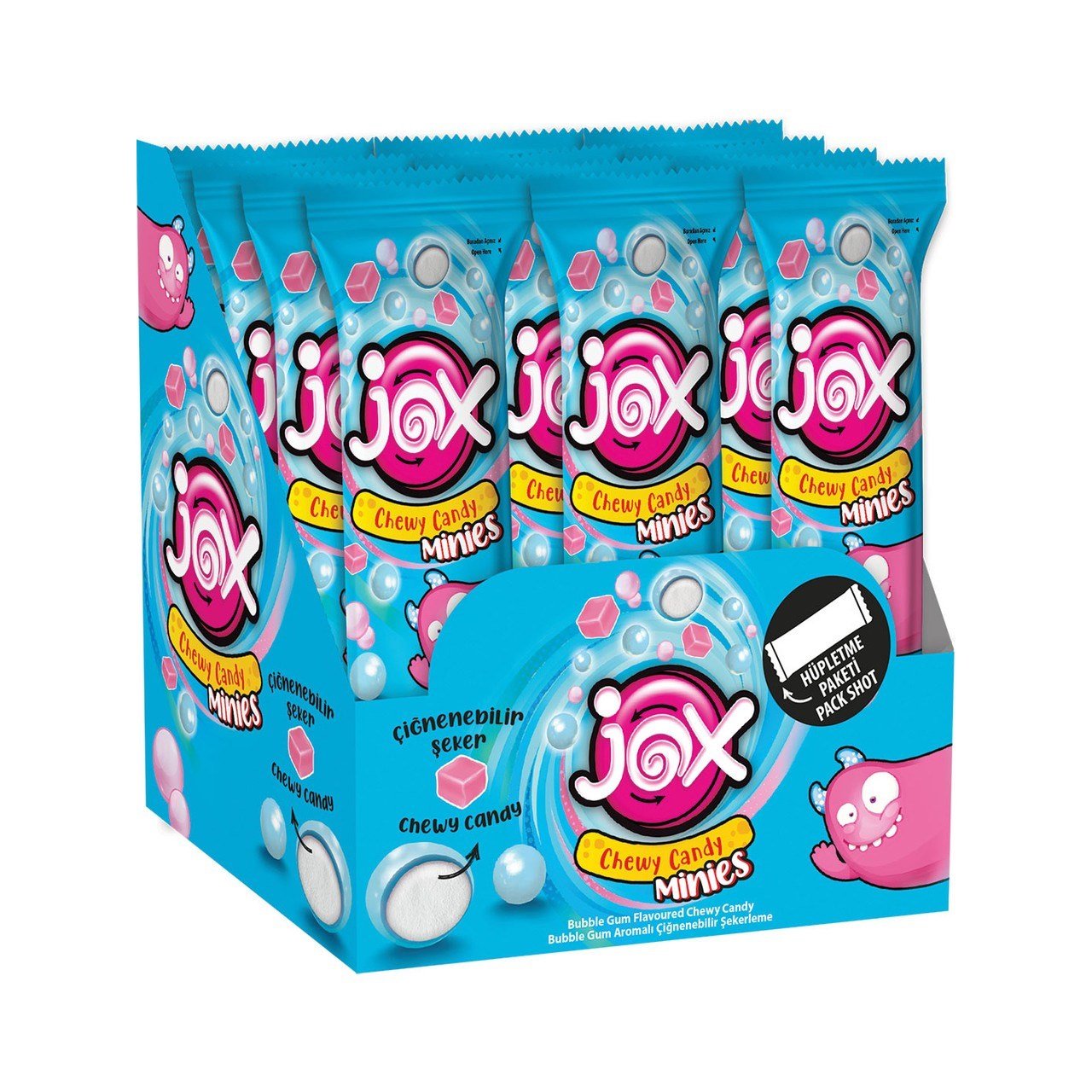 Jox Minies Bubble Gum 9 Gr Çiğnenebilir Şeker x24 lü Paket