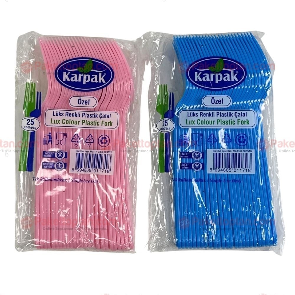 Karpak Çatal Renkli 25 li Paket