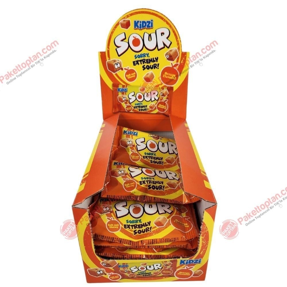 Kidzi Ekşi Yumuşak Şeker 20 Gr Portakal x24 lü Paket