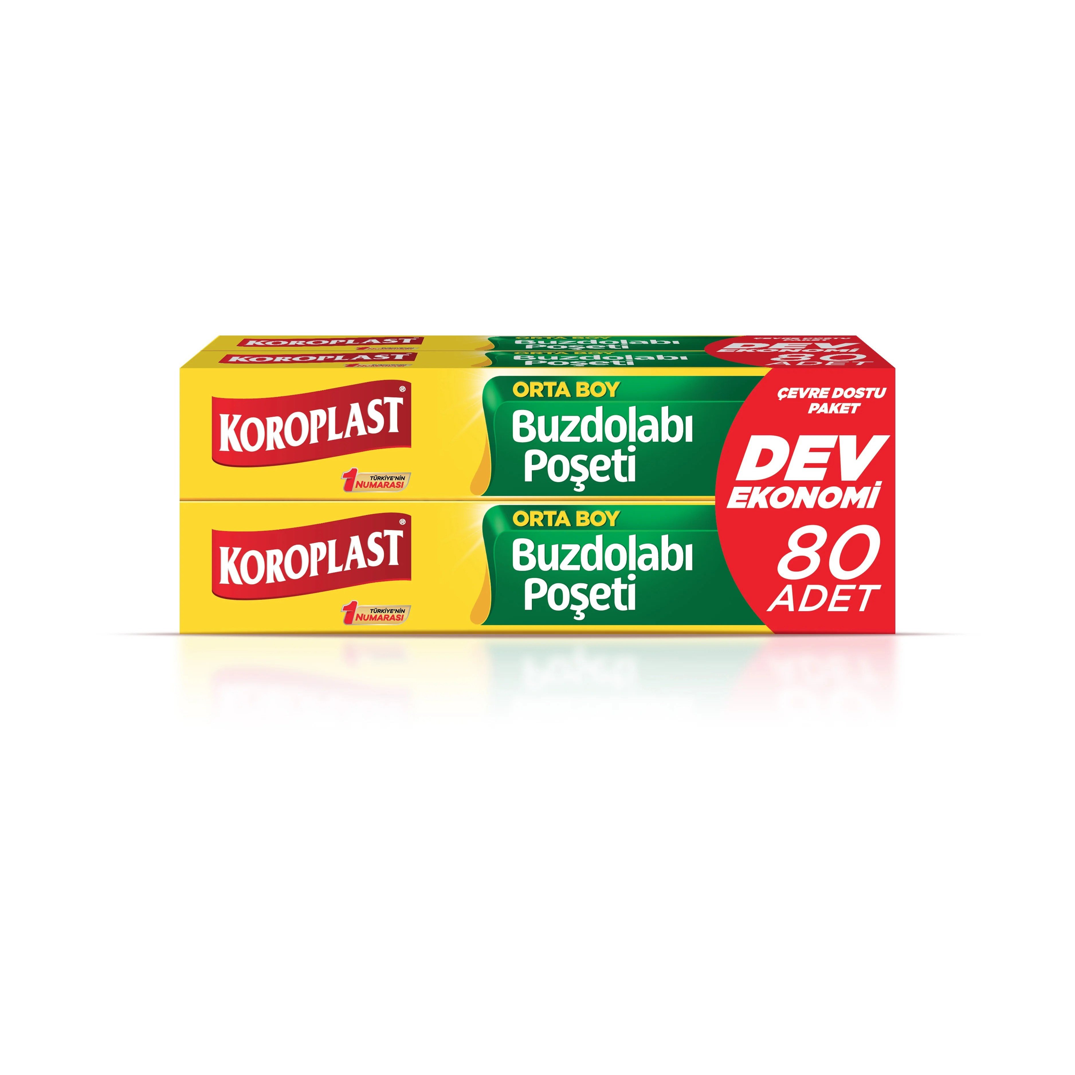 Koroplast Buzdolabı Poşeti Dev Ekonomi Orta Boy 24x35 Cm 80 Adetli