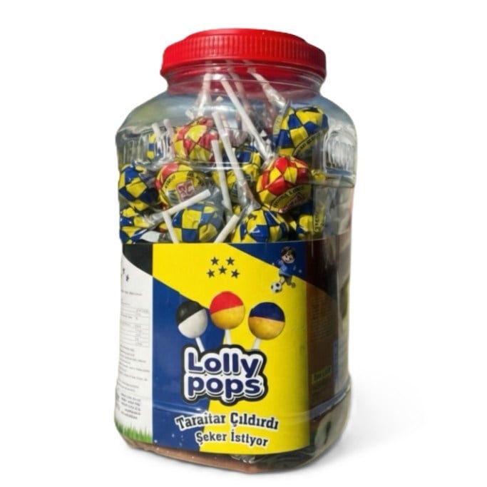 Lollypops 20 Gr Taraftar Dil Boyayan Saplı Şeker 120 li