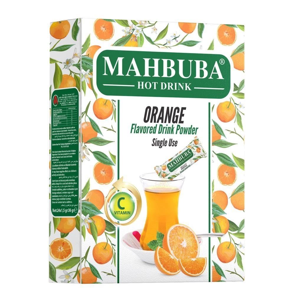 Mahbuba 1,5 Gr Portakal Tek İçimlik Stick Toz İçecek 24 lü Paket