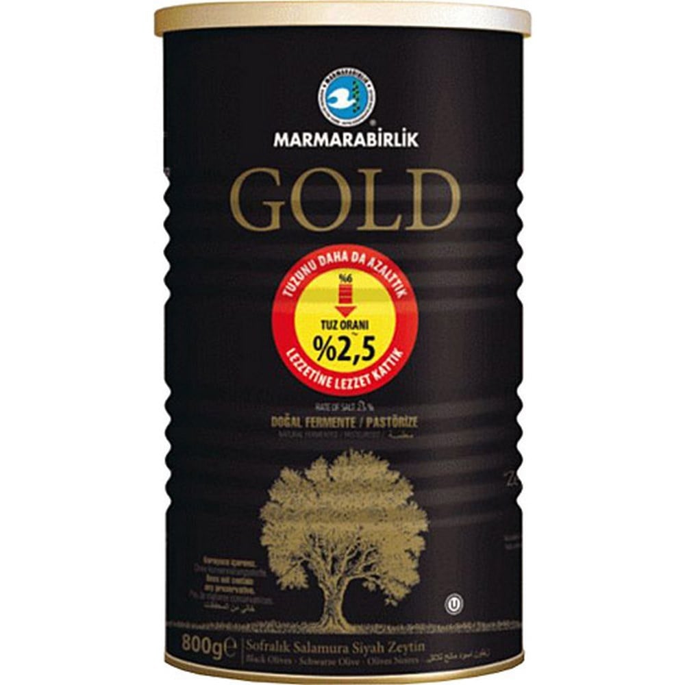 Marmarabirlik 800 Gr Az Tuzlu Zeytin Gold XLarge 201-230 Kalibre