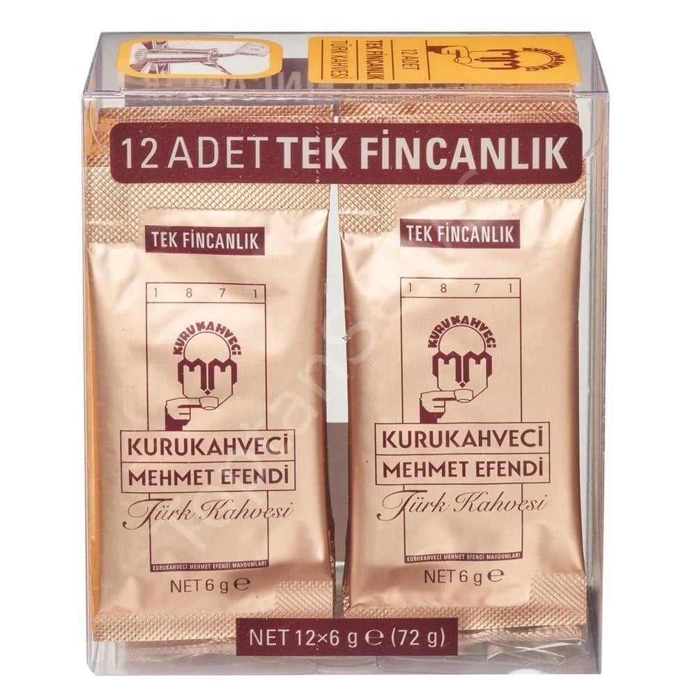 Mehmet Efendi Türk Kahvesi 6 Gr Tek İçim x12 li Paket