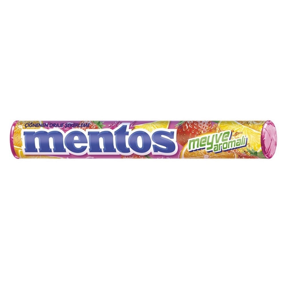 Mentos Meyve Aromalı Draje Şeker 37,5 gr x20 li Paket