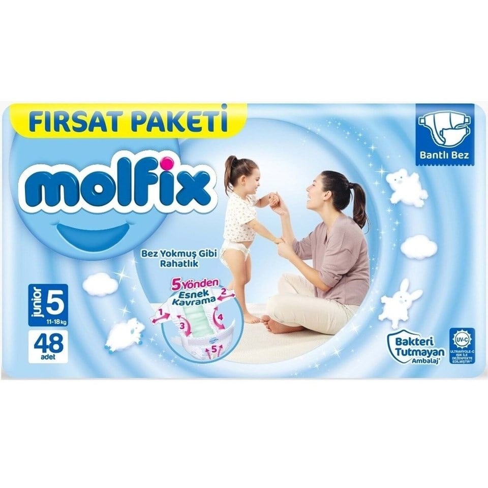 Molfix Fırsat Paketi 5 Numara 48 Adetli
