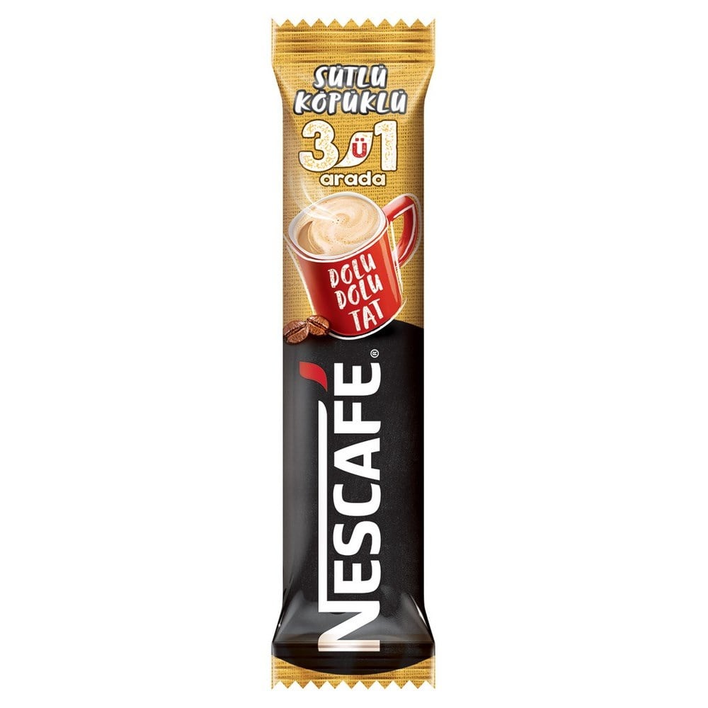 Nescafe 3 ü 1 Arada Sütlü Köpüklü 18 Gr x48 li Paket