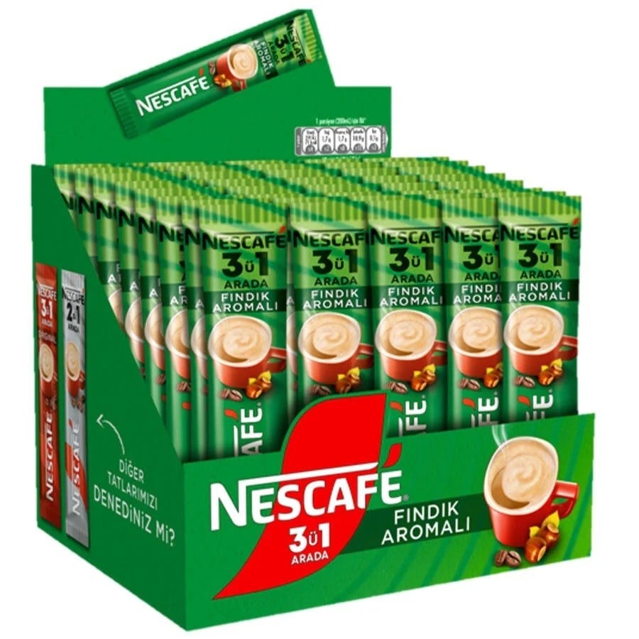 Nescafe 3ü 1 Arada Fındık Aromalı 17 Gr x48 li Paket