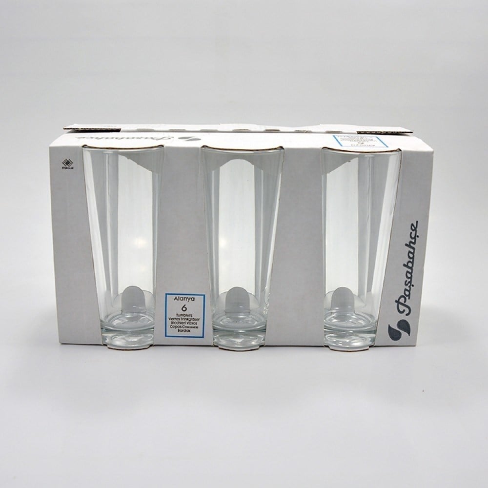Paşabahçe Alanya Limonata (Rakı) Bardağı 6 lı Paket (52138) x8 li Koli