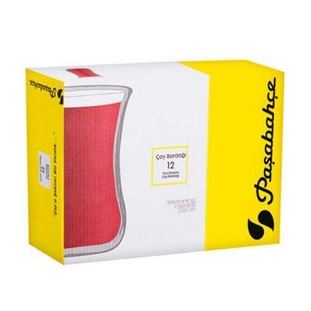 Paşabahçe Çay Bardağı Sarı 85 cc 12 li Paket [42011] x6 lı Koli