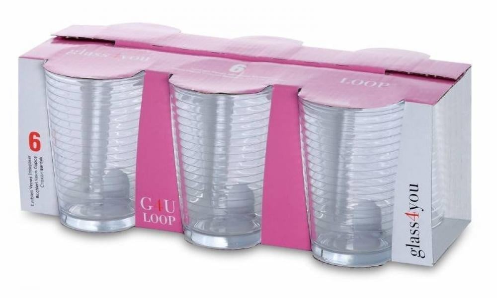 Paşabahçe G4U Loop 1105041 Su Bardağı 215 cc 6 lı x8 li Koli