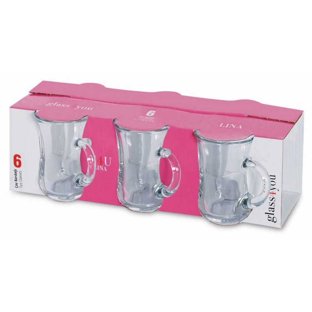 Paşabahçe glass4you Keyif Lina Saplı Bardak 6 lı Paket 140cc (55783) x8 li Koli
