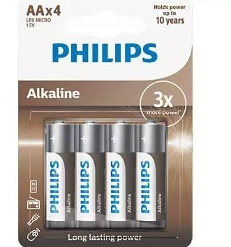 Philips 4 lü Alkaline Kalem Pil AA LR6A4B x12 li Paket