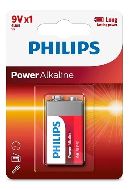 Philips Power Alkaline 9 Volt 6LR61 x12 li Paket