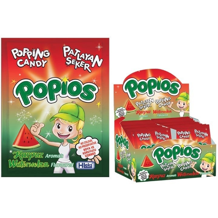 Popios Patlayan Şeker Karpuz 4 gr x40 lı Paket
