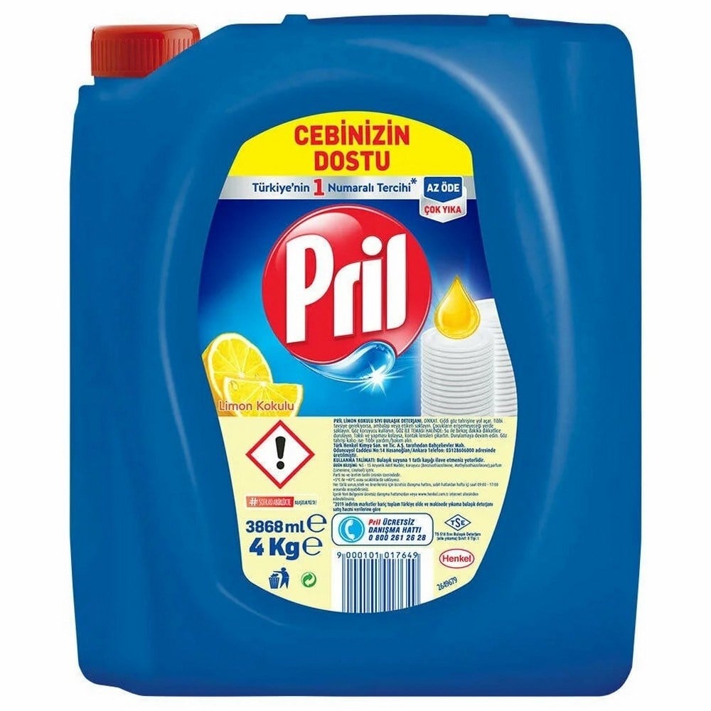 Pril 4 Kg Bulaşık Deterjanı Limon