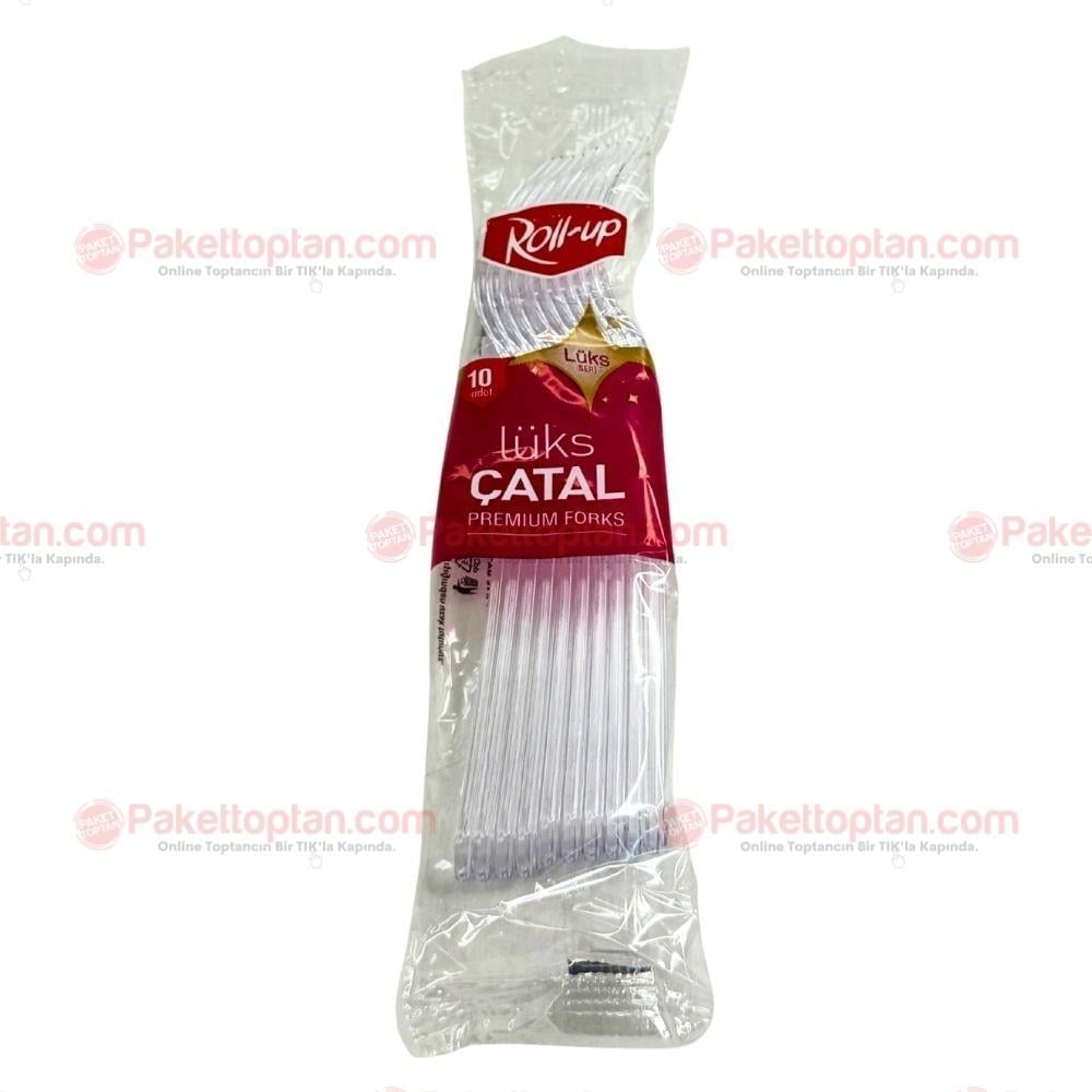 Roll-Up Lüks Plastik Çatal 10 lu Paket