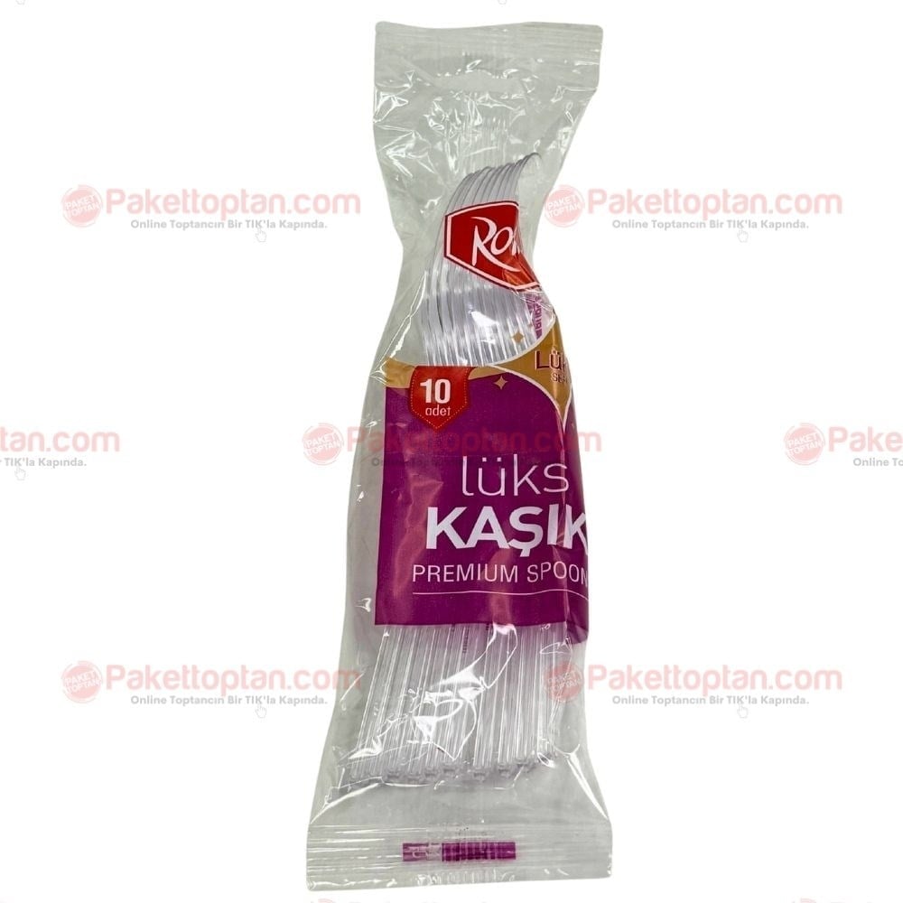 Roll-Up Lüks Plastik Kaşık 10 lu Paket