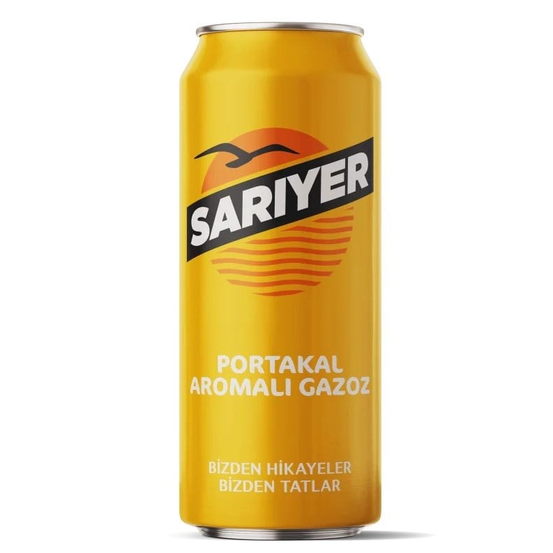 Sarıyer Portakal Aromalı Gazoz 330 Ml Teneke x24 lü Koli