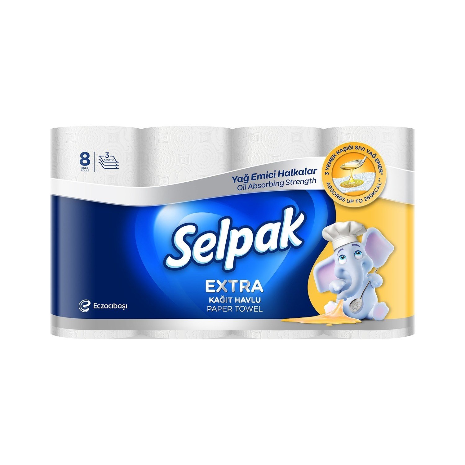 Selpak 8 li Havlu Extra Yağ Emici x3 lü Koli