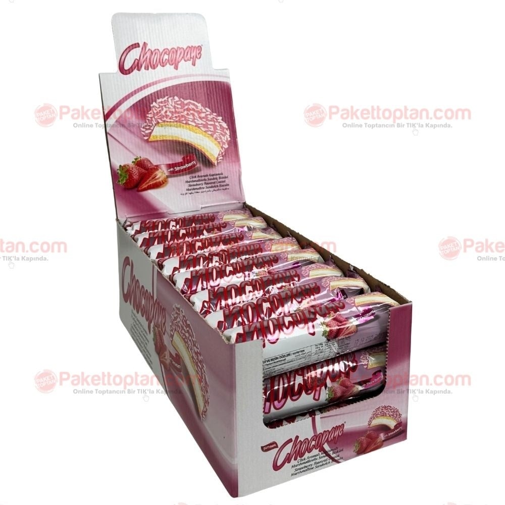 Şimşek Chocopaye Bisküvi 50 Gr Çilek x24 lü Koli