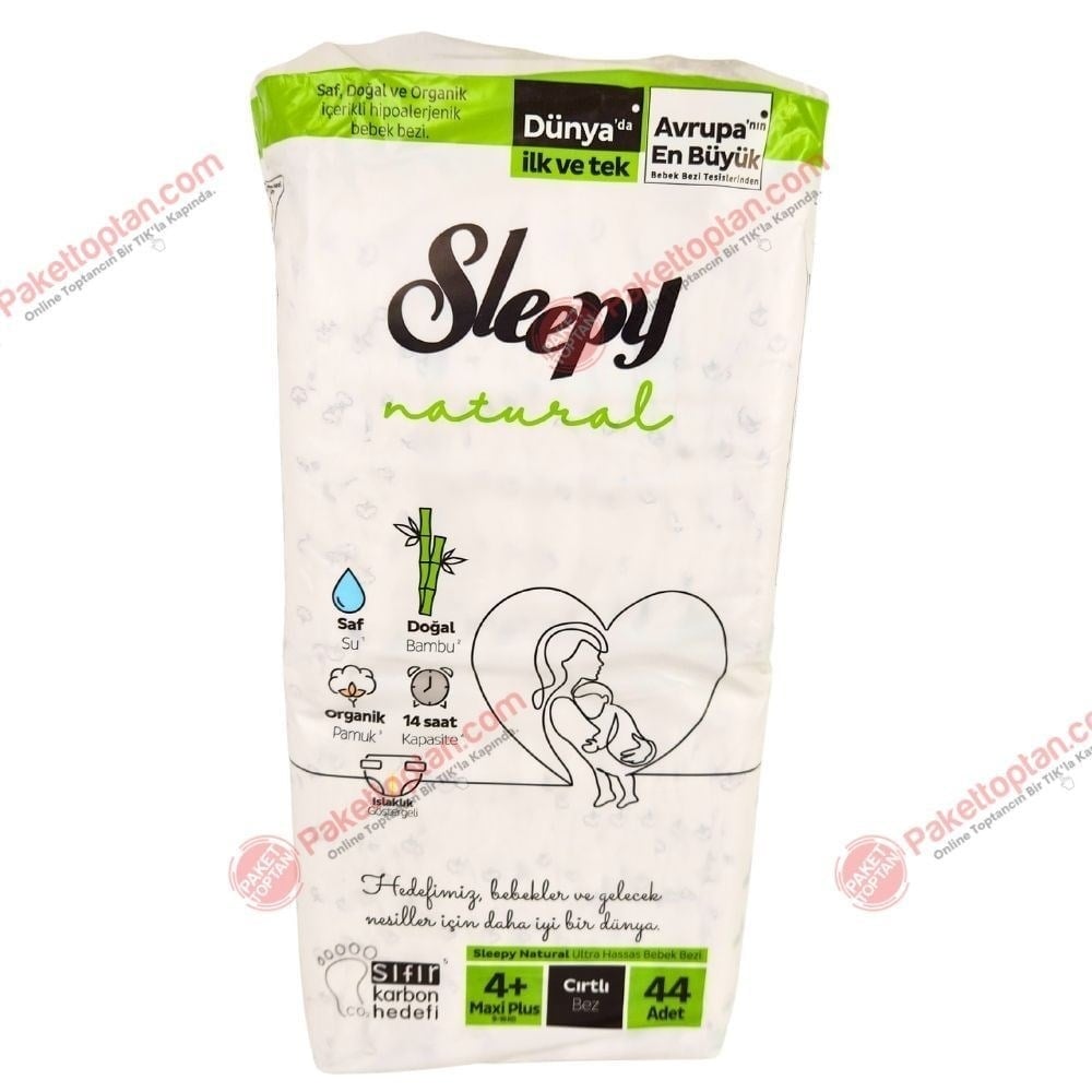 Sleepy Natural Ekonomik Paket Çocuk Bezi 4+ Beden 44 Adetli