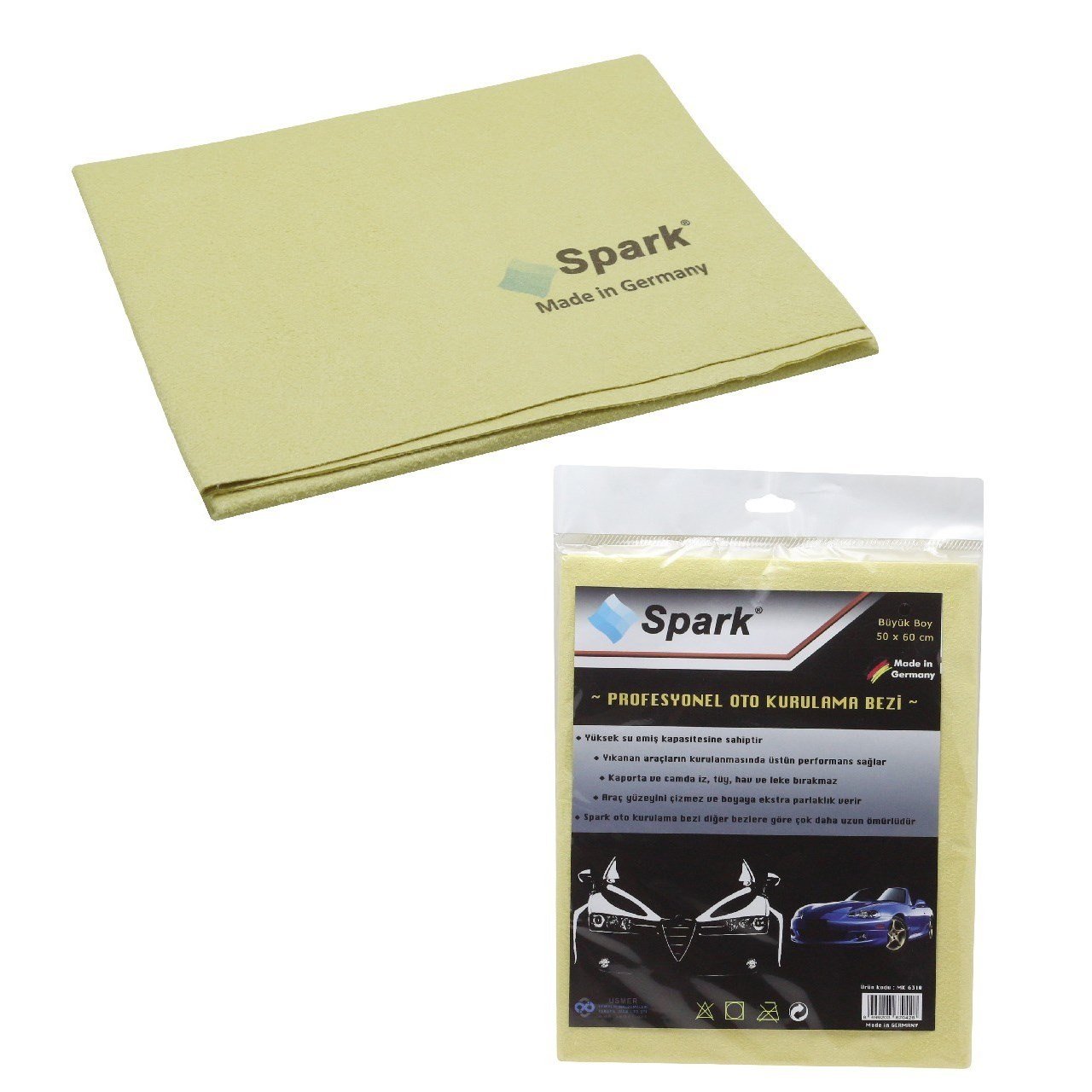 Spark Profesyonel Oto Kurulama Bezi 50X60 Cm