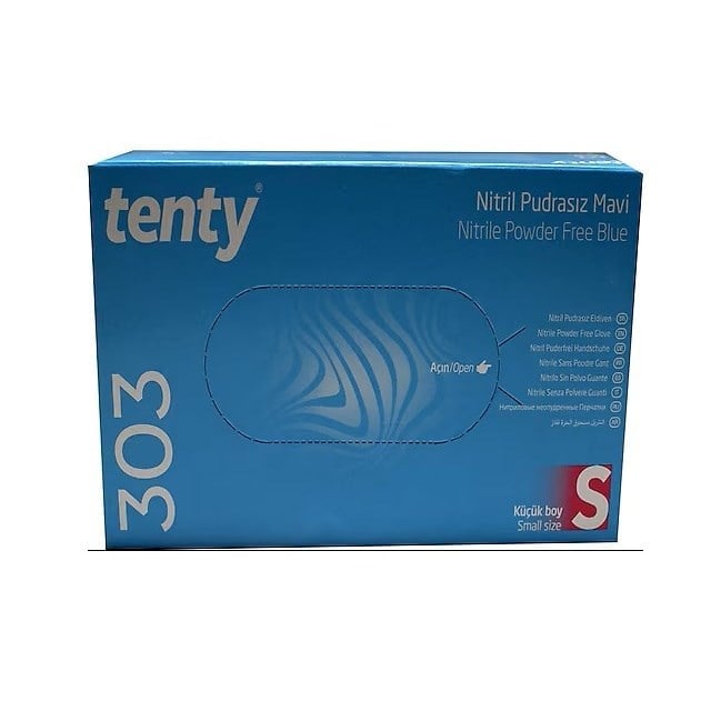 Tenty Mavi Nitril Eldiven Small 100 lü
